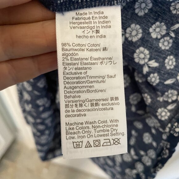 J Crew Lace Detail Midi Dress Size 2 Navy and White - Picture 7 of 7